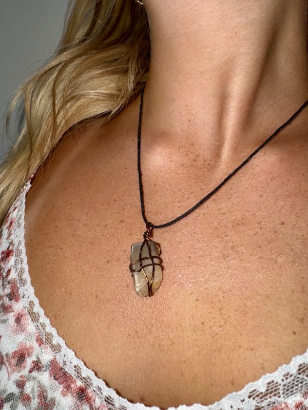 Moonstone Copper-Wrapped Necklace