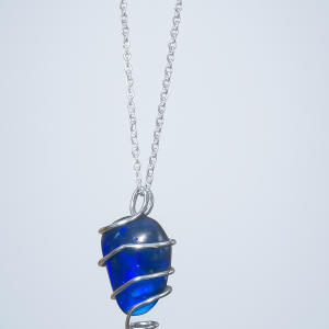 Ocean's Clarity - Blue Obsidian Necklace