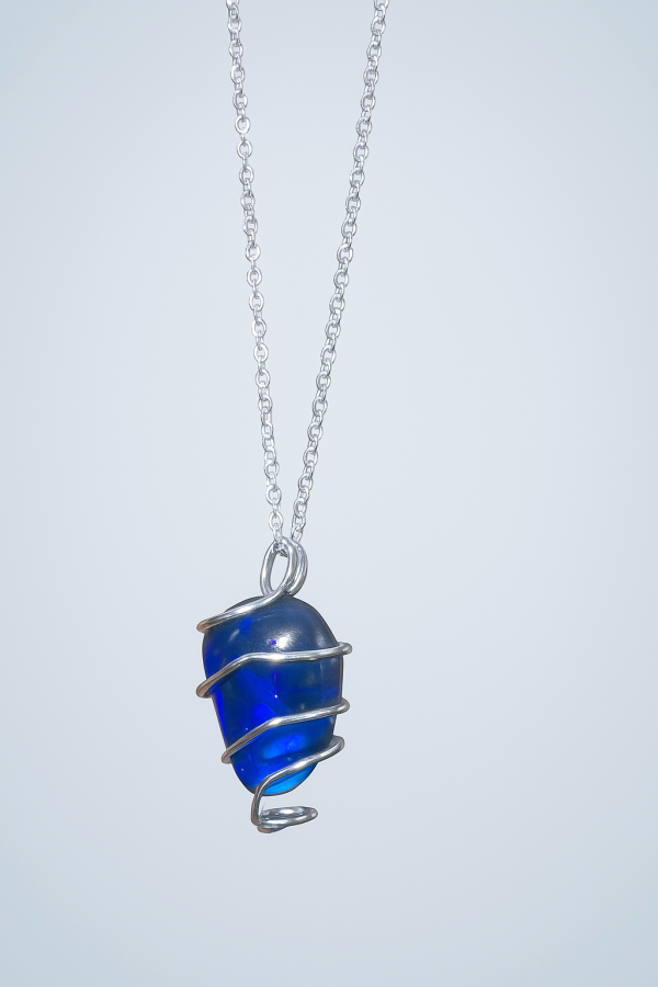 Ocean's Clarity - Blue Obsidian Necklace