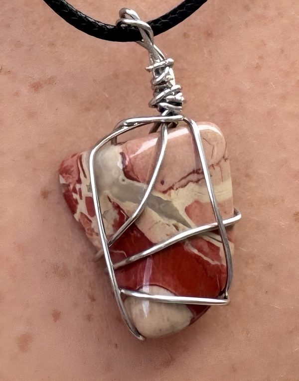 Brecciated Jasper-Wire Wrapped Crystal - Fish Lake Collection - Image 2