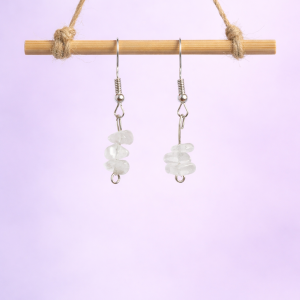 Milky Quartz Crystal Earrings